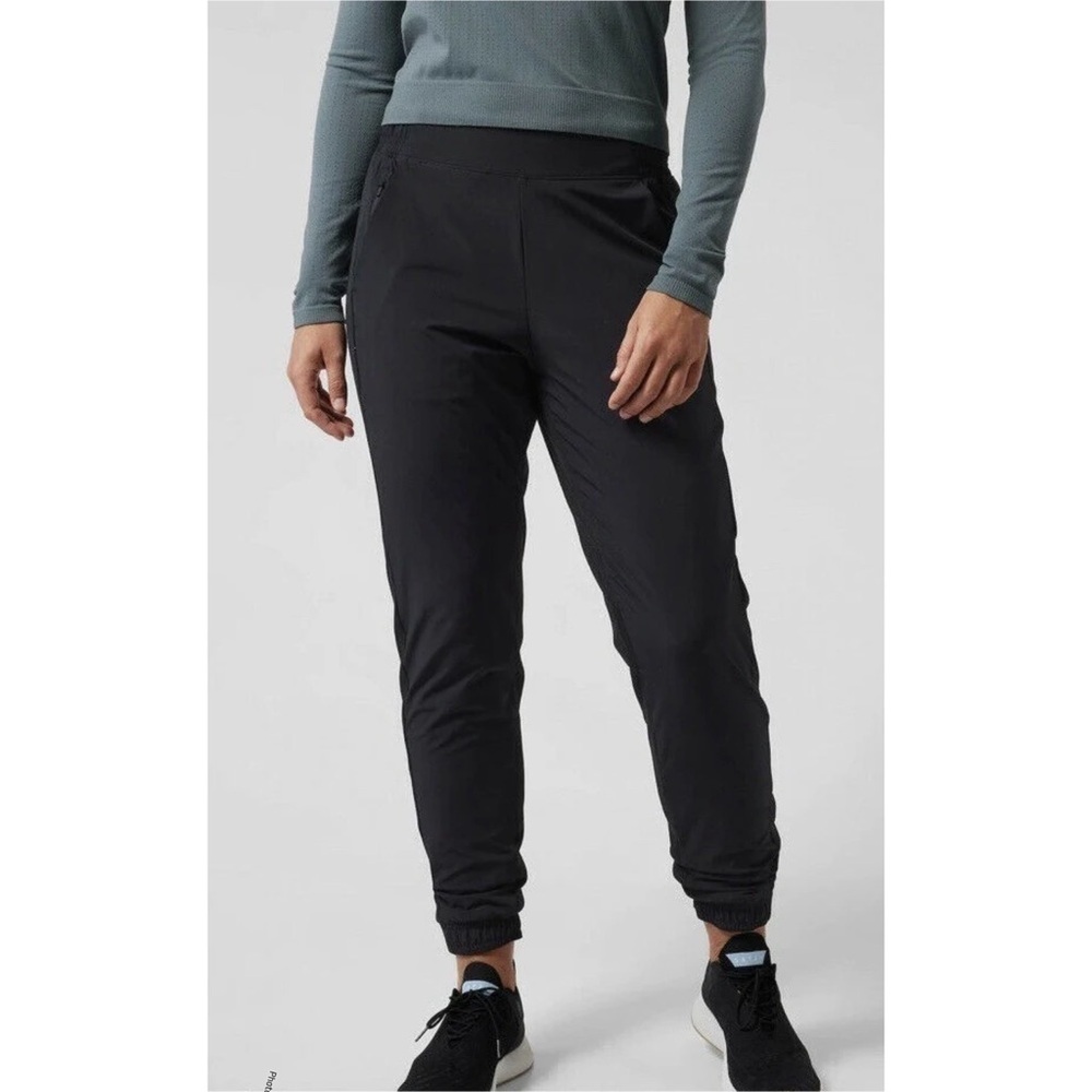 athleta lined brooklyn black joggers size 22